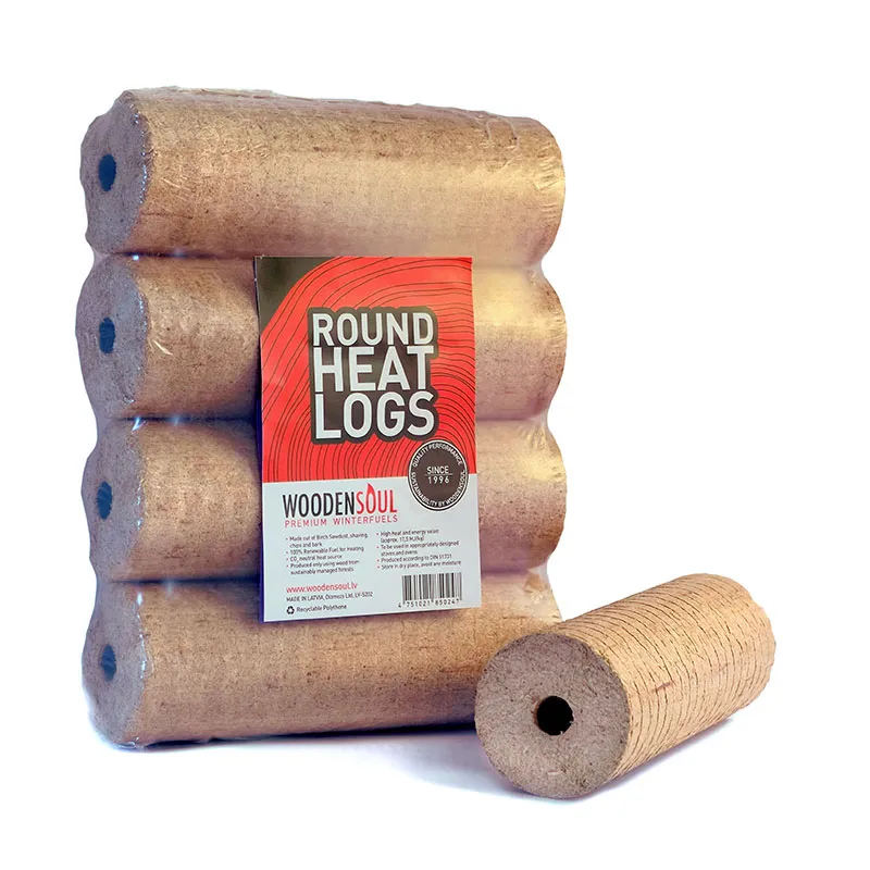 ROUND-type Birch Briquettes. Woodensoul Firewood